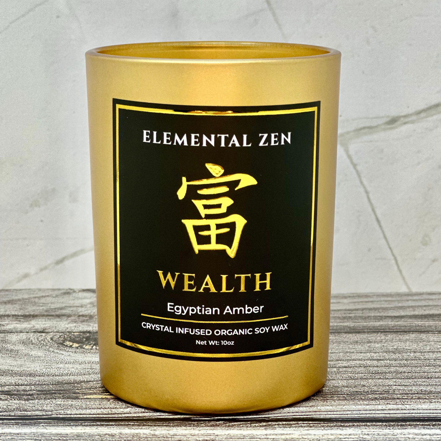Feng Shui Candle For Wealth, Front View